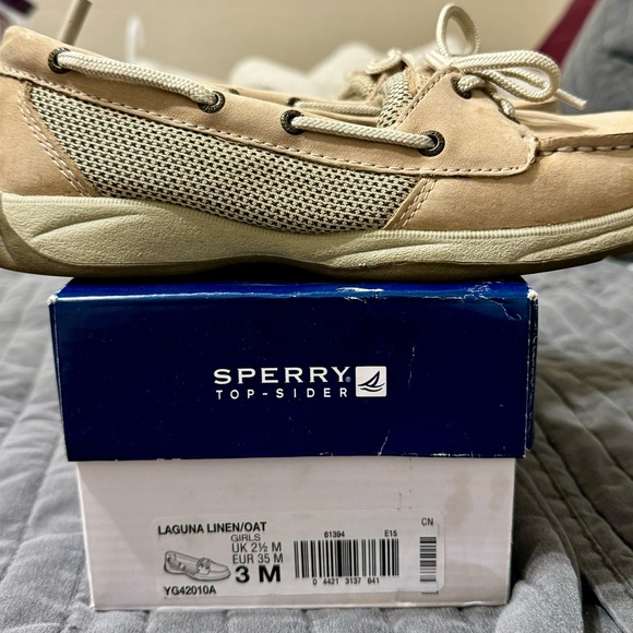 Sperry Top Sider in Laguna Linen/Oat, Size 3 Girls - Picture 7 of 9